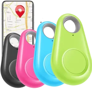 4 Pack Smart Tracker Key Finder Locator Wireless Anti Lost Alarm Sensor Device APP Control Compatible iOS Android