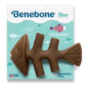 Benebone Fish Bone Real Jack Salmon Flavor Dog Chew Toy