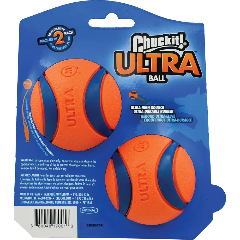 Chuckit! Ultra Ball Dog Toy Medium 2 Pack