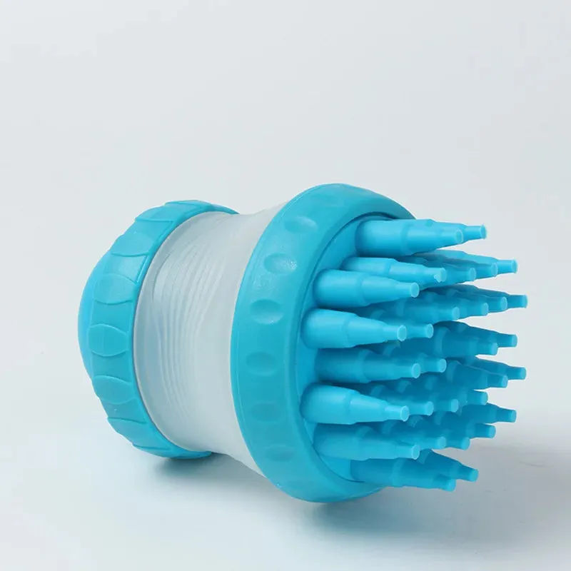 Cleaning Bath Massage Brush for Dogs & Cats - Gentle Pet Bath Brush for Grooming