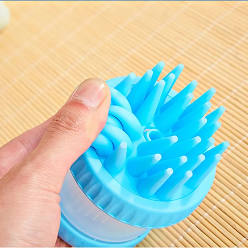 Cleaning Bath Massage Brush for Dogs & Cats - Gentle Pet Bath Brush for Grooming