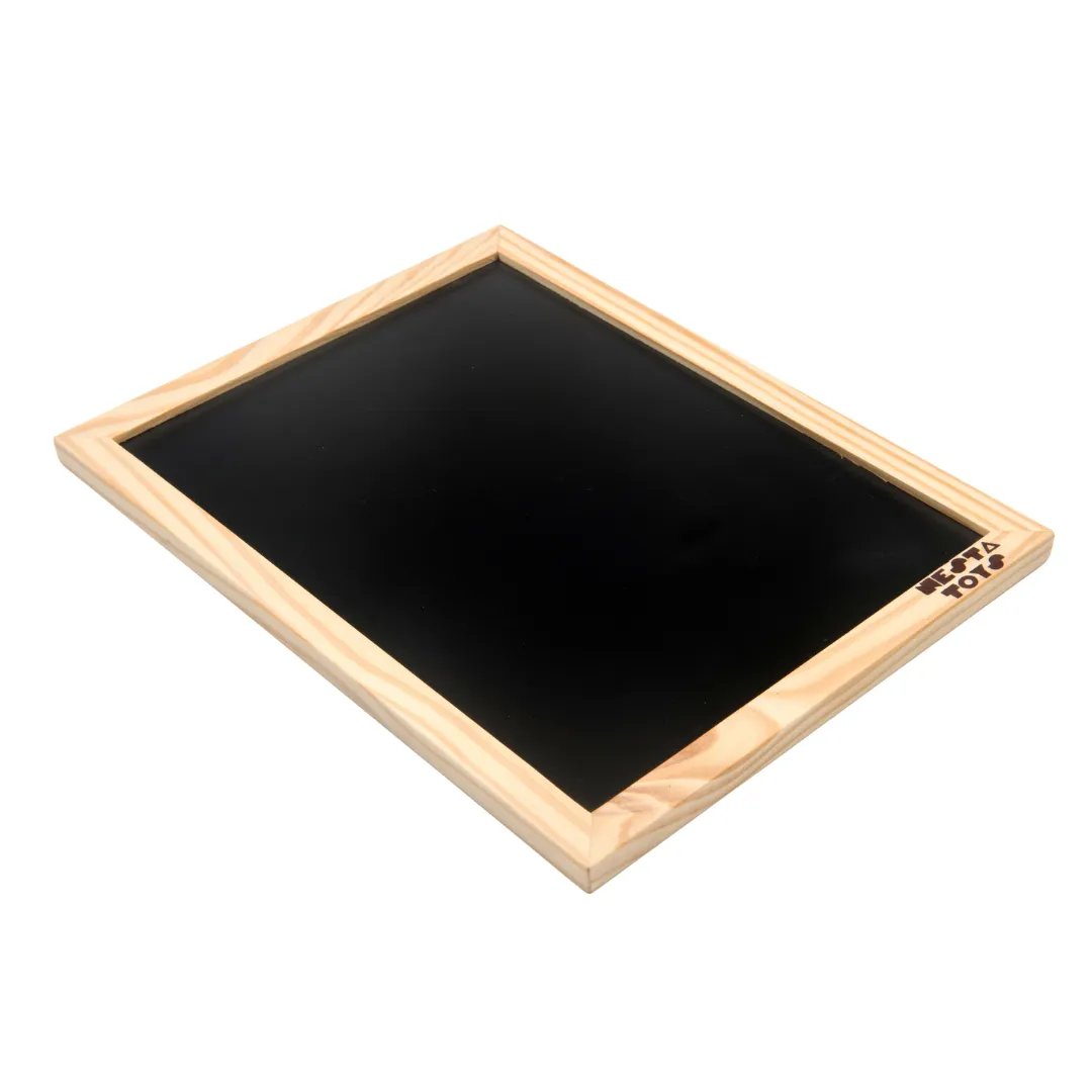 Double Sided Framed Chalkboard | Wooden Slate for Kids