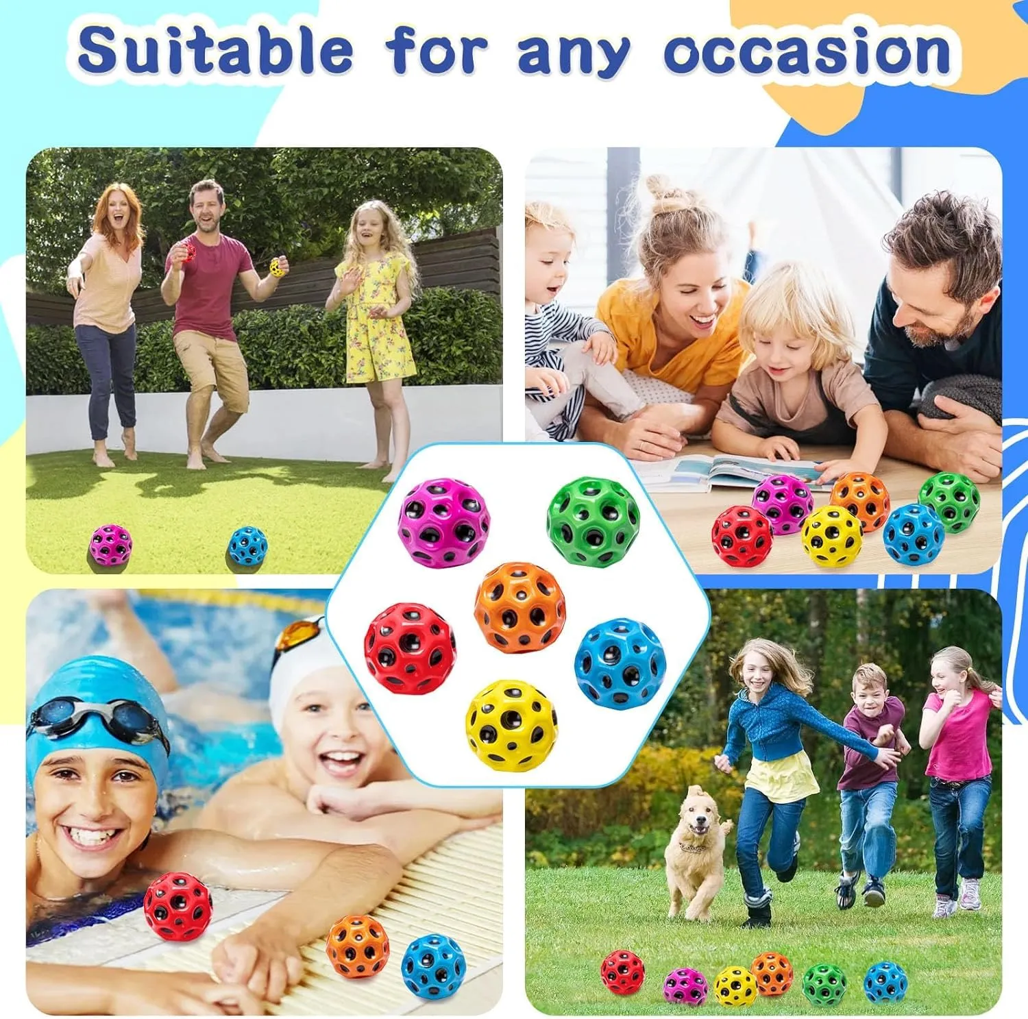 High Bounce Moon Anti Stress Ball Medium - 856