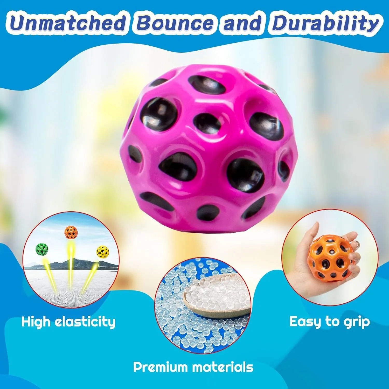 High Bounce Moon Anti Stress Ball Medium - 856
