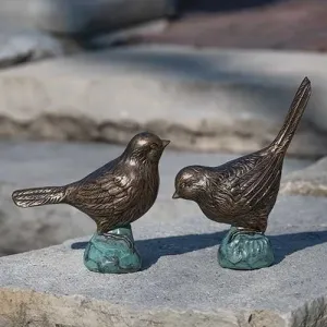 Indoor/Outdoor 2 pc Set Bird Statues for Just Jill
