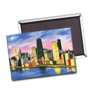 John Hancock Chicago Skyline Magnet