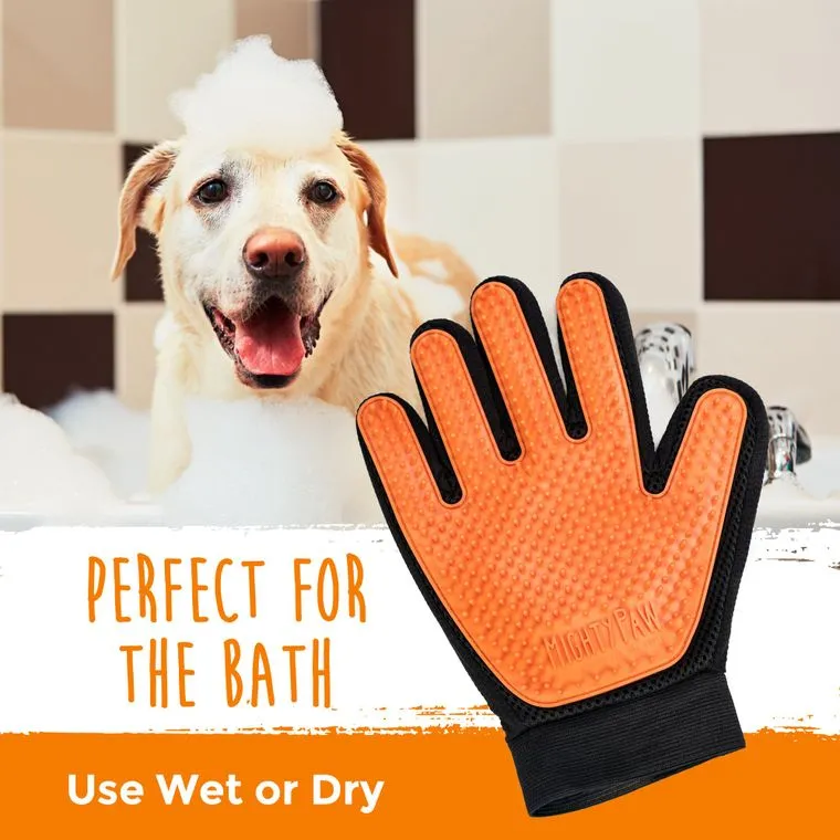 Mighty Paw Dog Grooming Glove - green