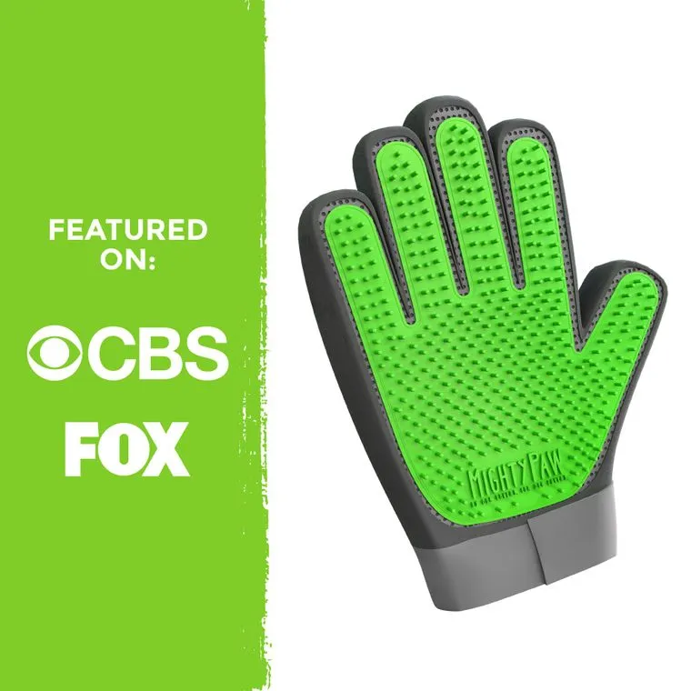 Mighty Paw Dog Grooming Glove - green