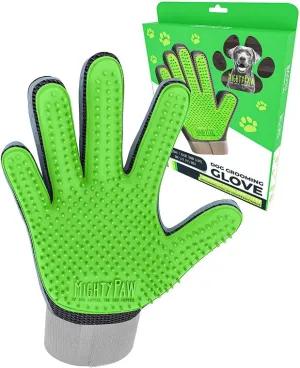 Mighty Paw Dog Grooming Glove - green