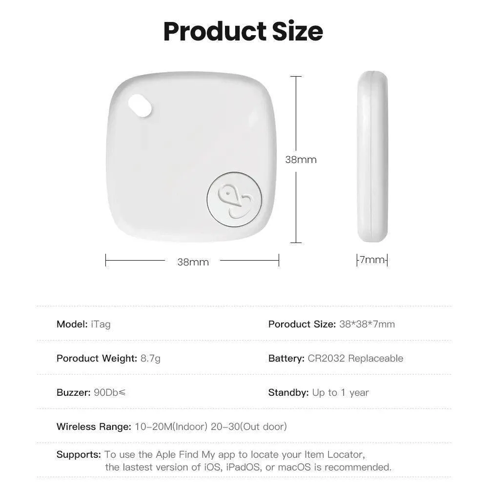 Mini Tracking Device Air Tag Key Child Finder Pet Location Smart