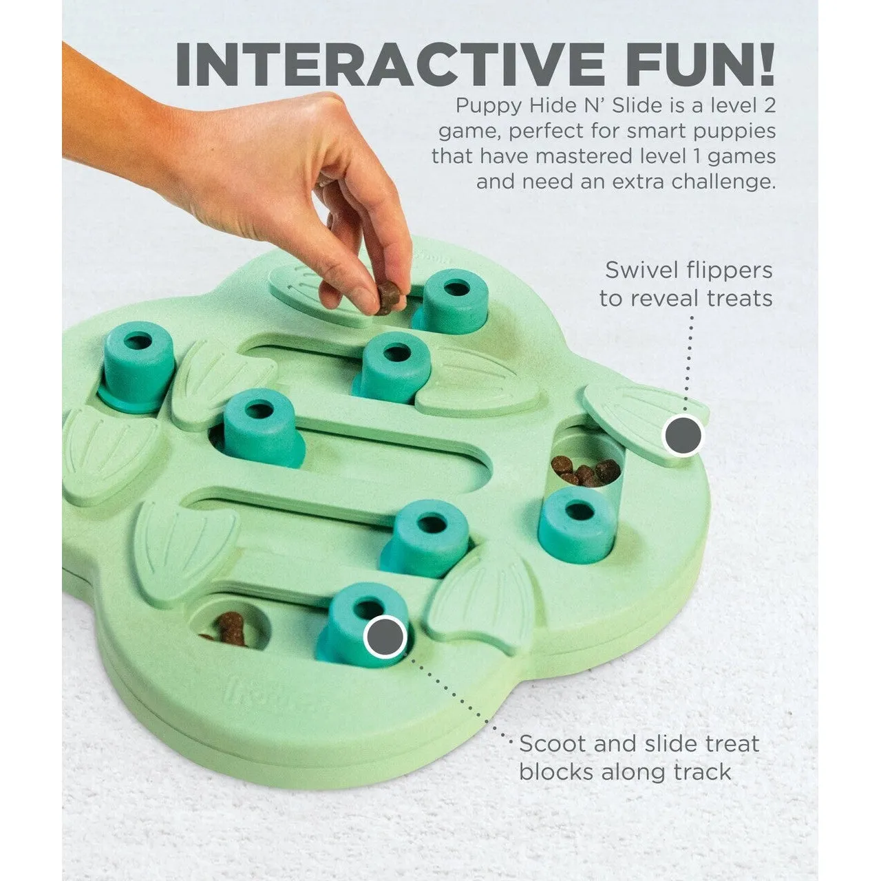 Nina Ottosson Hide and Slide Interactive Puzzle Dog Toy for Puppies^^^