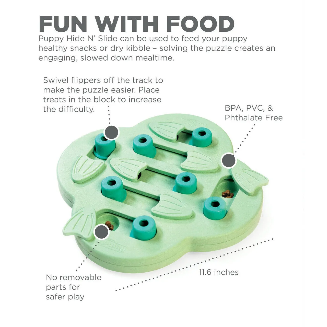 Nina Ottosson Hide and Slide Interactive Puzzle Dog Toy for Puppies^^^