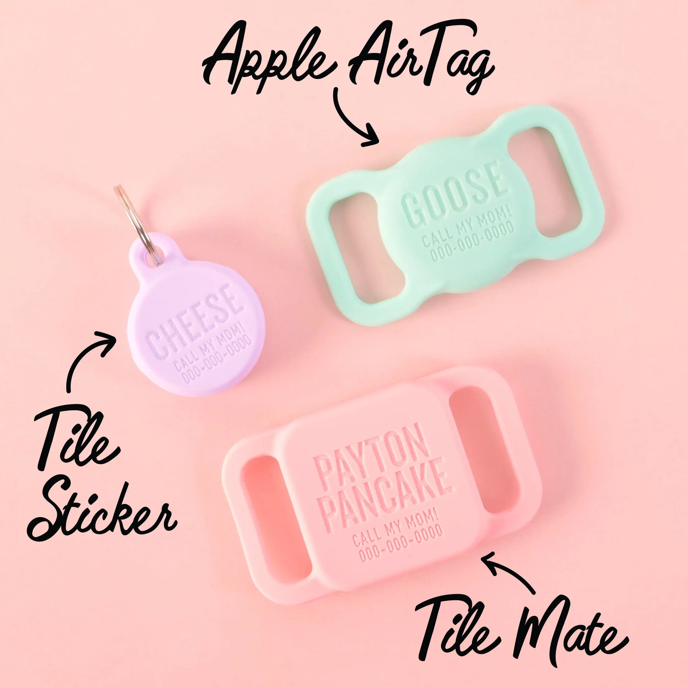 Personalized Silicone Pet Tag, Tile Sticker 2022 Holder