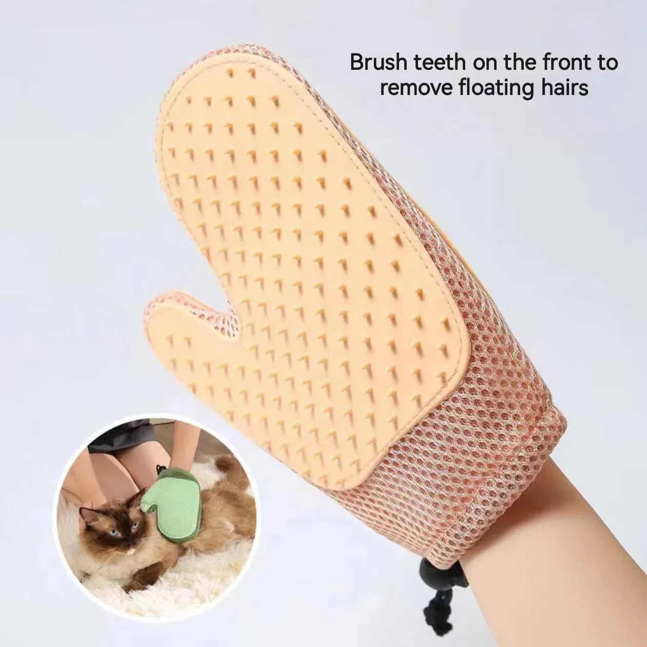 Pet Grooming Glove – Double-Sided Deshedding Mitt for Cats and Dogs