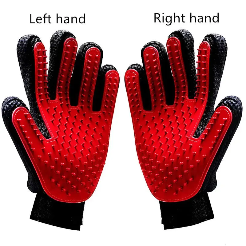 Rubber Pet Bath Brush & Environmental Protection Silicone Glove - Gentle Grooming Tool