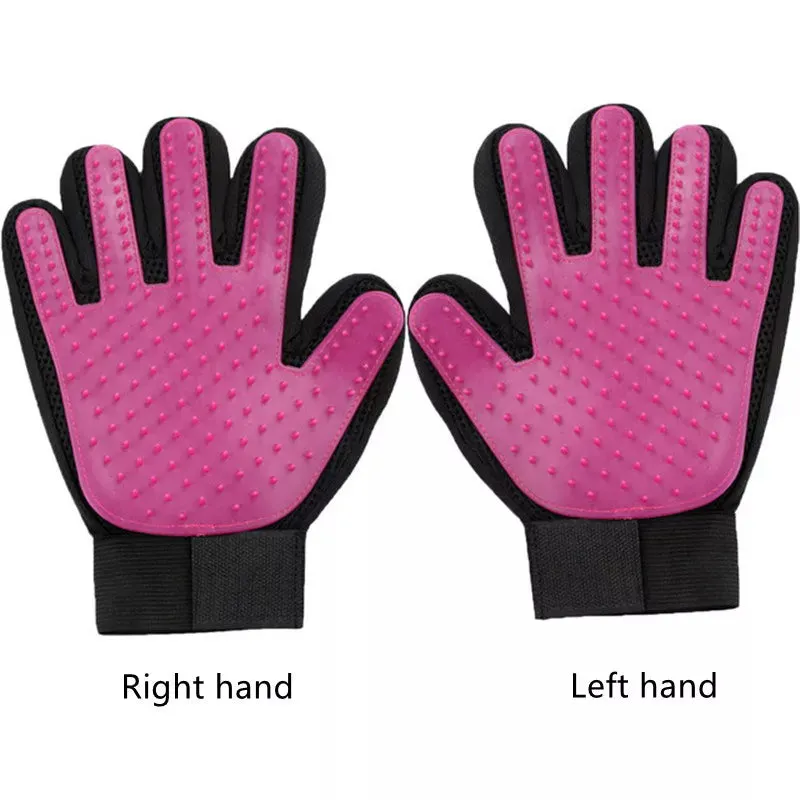 Rubber Pet Bath Brush & Environmental Protection Silicone Glove - Gentle Grooming Tool