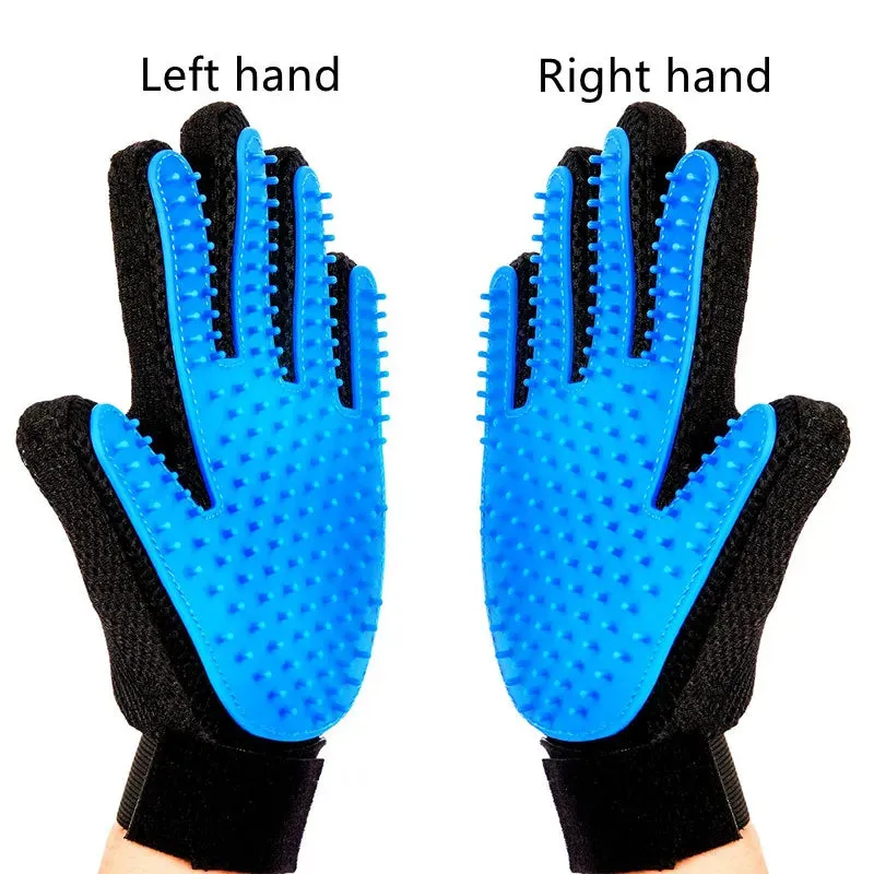 Rubber Pet Bath Brush & Environmental Protection Silicone Glove - Gentle Grooming Tool